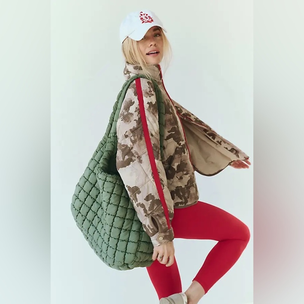 NWT FP Movement Pippa Printed Packable Puffer Jacket ~Dusted Almond~ - Picture 4 of 4